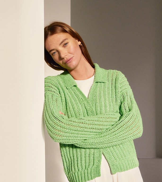 Lana Grossa CARDIGAN Landlust Sommerseide - Strikkeoppskrift (NO)