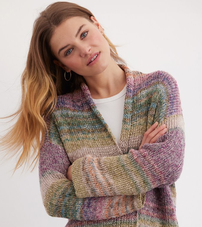 Lana Grossa КАРДИГАН, СВЯЗАННЫЙ РЕЗИНКОЙ Mosaico