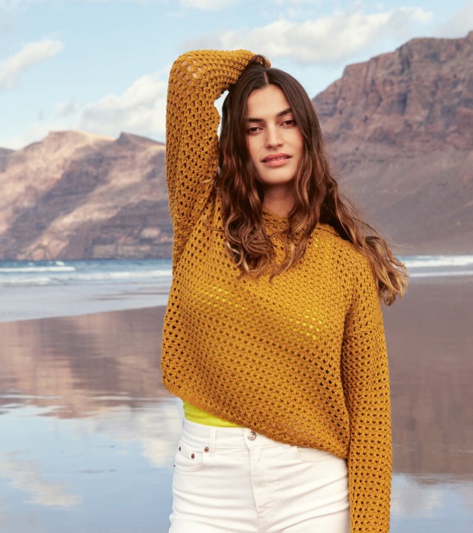 Lana Grossa SWEAT À CAPOUCHE Cotton Wool