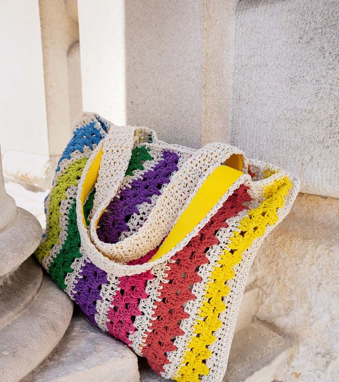 Lana Grossa STRANDTASCHE STREIFEN The Core