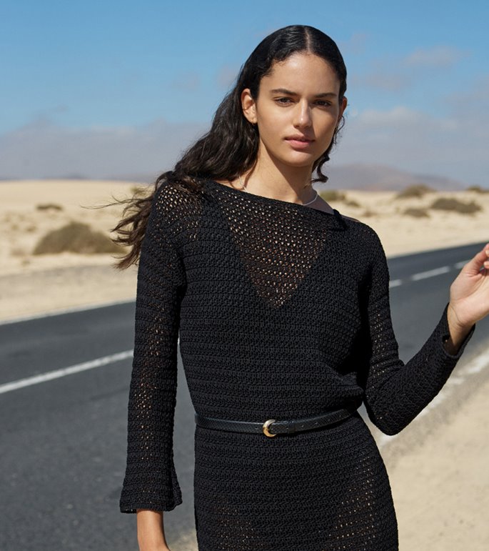 Lana Grossa MINIKJOLE I STANGMASKEMØNSTER Nastrino