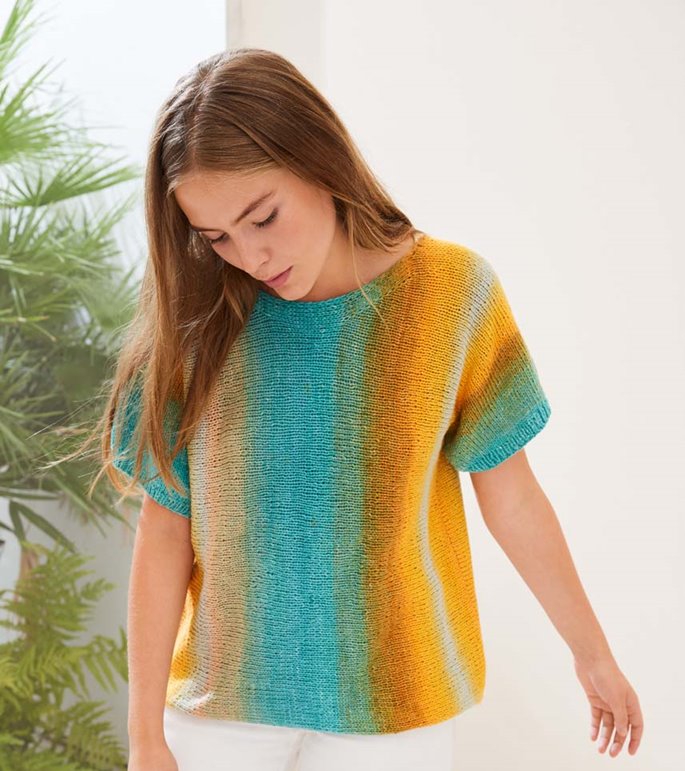 Lana Grossa T-SHIRT Cotonella - Strikkeoppskrift (DK)