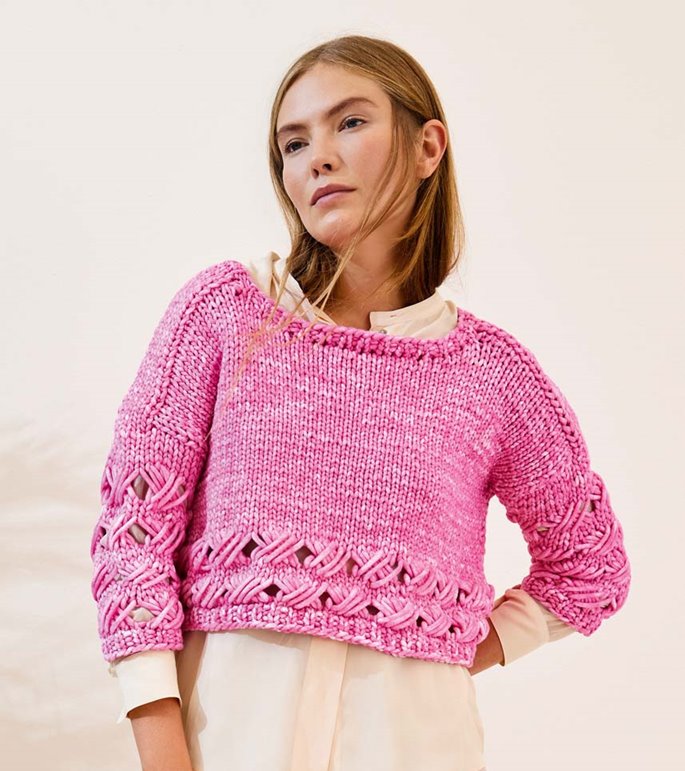 Lana Grossa PULLOVER Gelato Vintage - Strikkeoppskrift (DK)