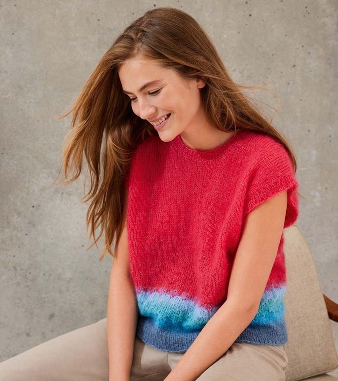 Lana Grossa SLIPOVER Silkhair - Strikkeoppskrift (DK)