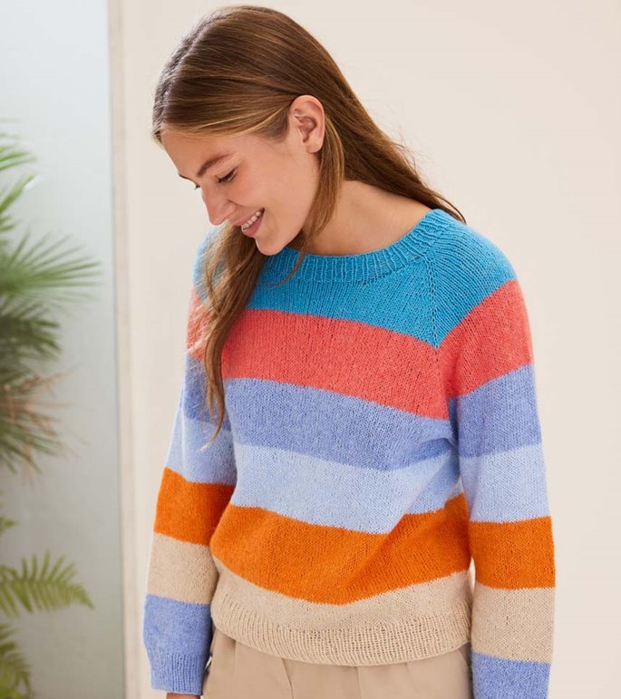 Lana Grossa PULLOVER Ecopuno - Strikkeoppskrift (NO)