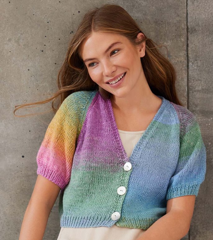 Lana Grossa KORT RAGLANJAKKE Cotonella