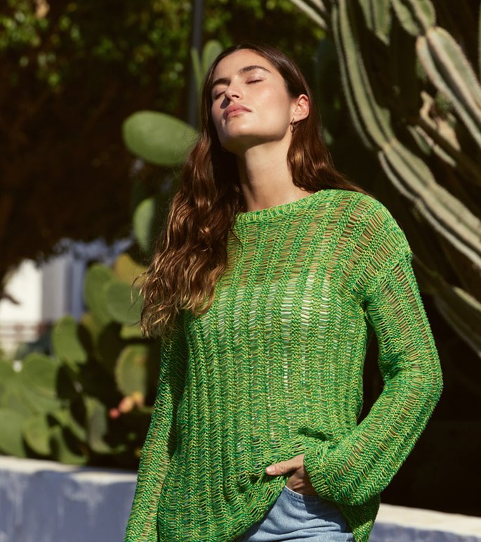 Lana Grossa PULLOVER Linissimo & Solo Lino - Strikkeoppskrift (SE)