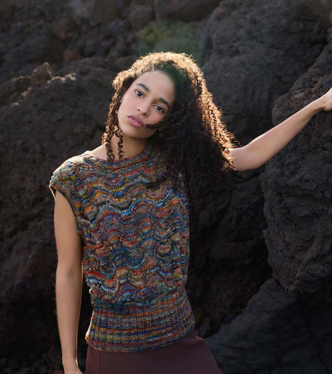 Lana Grossa ЖИЛЕТ Cotonella Multi