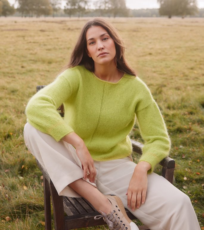 Lana Grossa PULLOVER Ecopuno & Silkhair - Strikkeoppskrift (NO)