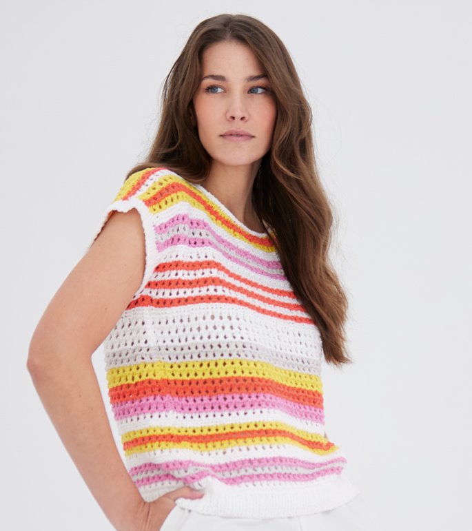 Lana Grossa STRIBET BLUSE Riccio