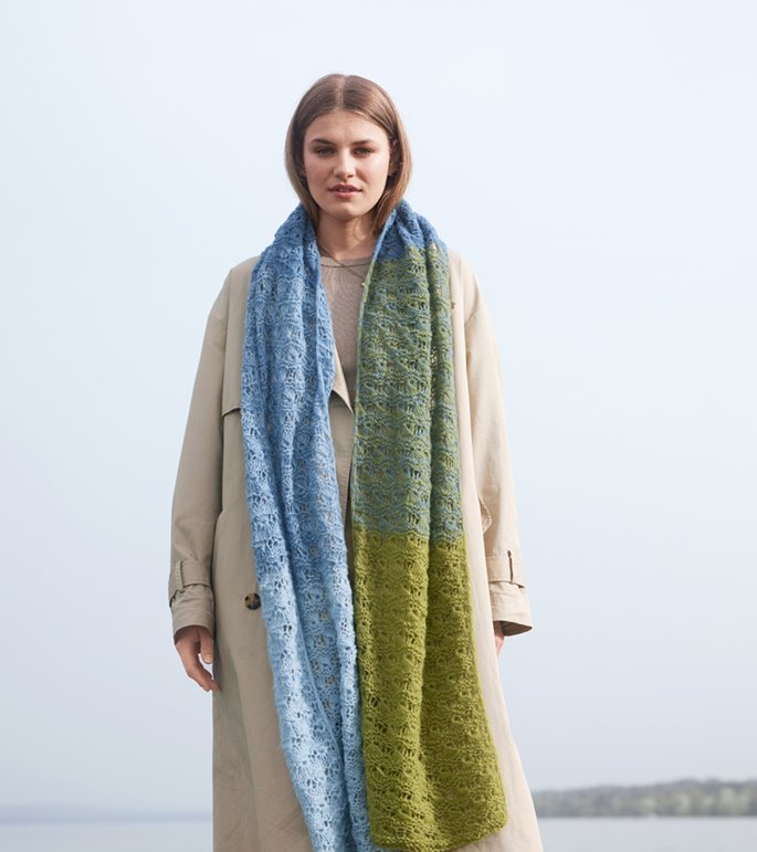 Lana Grossa SJAL Soffio - Strikkeopskrift (SE)